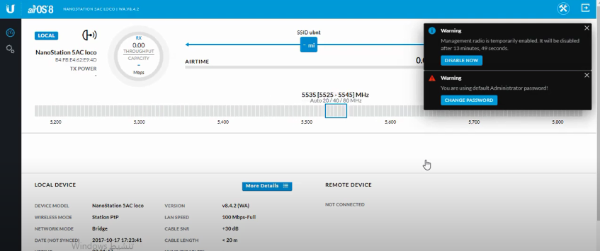 127 برجمة أجهزة UBNT M5 AC